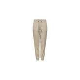 Only Beige Viscose Casual Pants